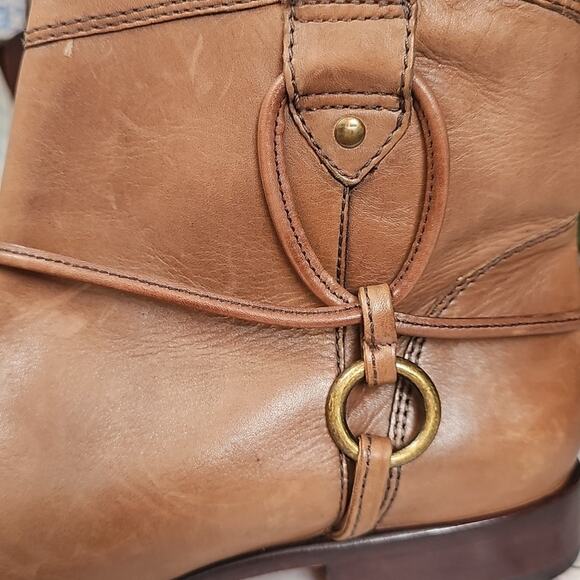 Corso Como SIDE Tie Brown Leather Ankle Boots 10 - Picture 12 of 14